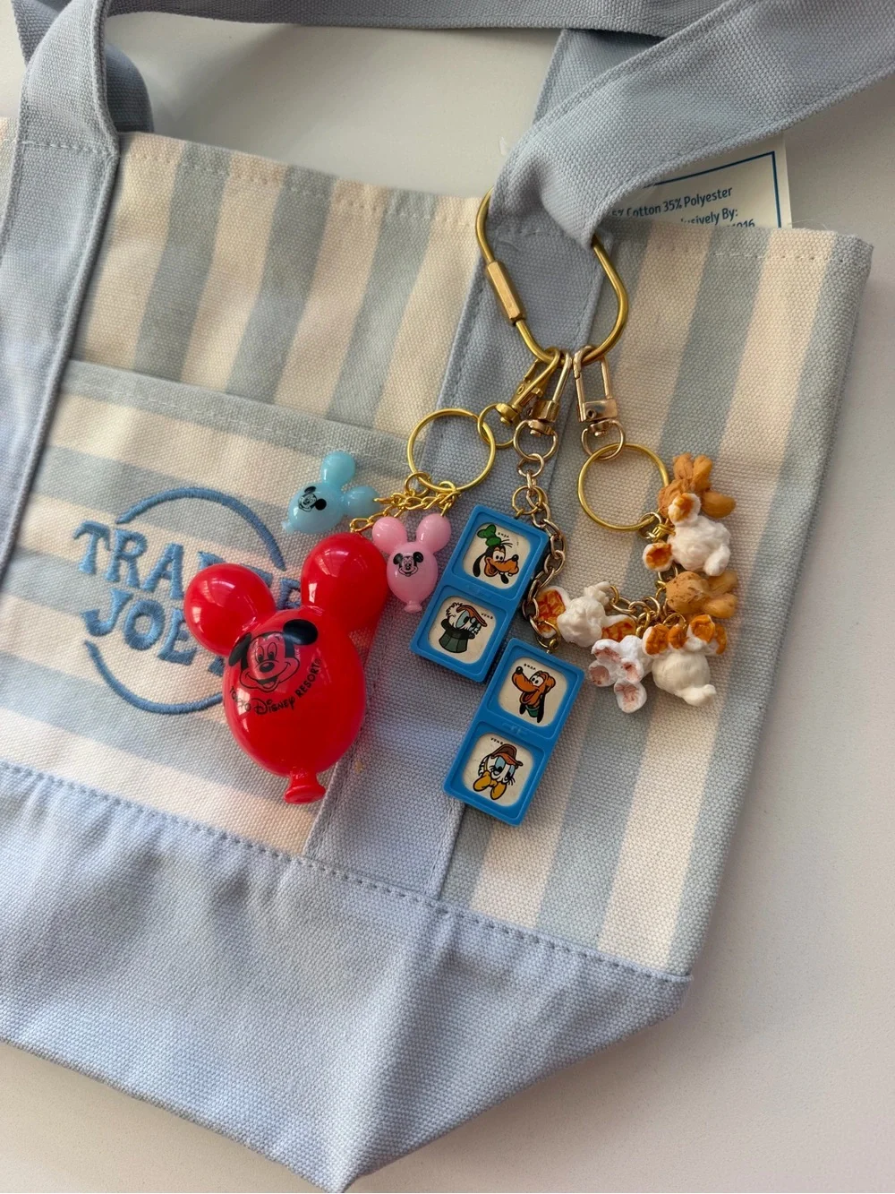 Vintage Disney Domino Bag Charm Keychain